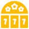 a yellow and black slot machine